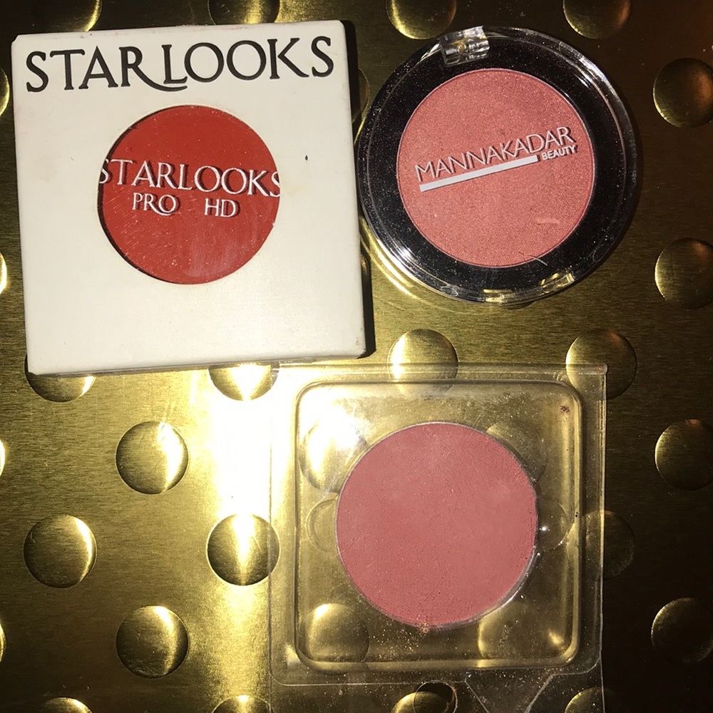 🔺 three blush colors pink peach shimmer